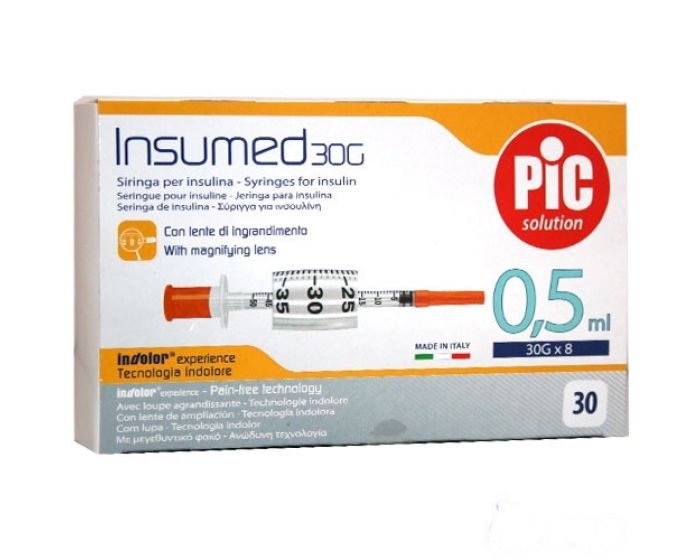 Pic Insumed Siringa Da Insulina Misura G27 1/2 1Ml 1 Pezzo