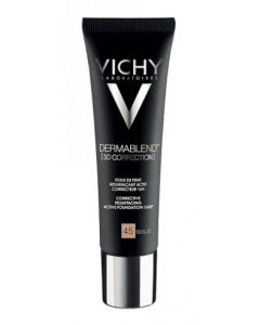 Vichy Dermablend 3D Correction Fondotinta Correttore 16H Levigante Attivo Tinta 45 Gold 30ml