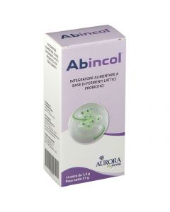 Abincol Integratore Alimentare a Base di Fermenti Lattici Probiotici 14 Stick Orosolubili