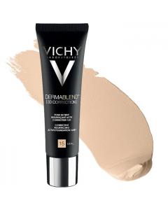 Vichy Dermablend 3D Correction Fondotinta Correttore 16H Levigante Attivo Tinta 15 Opal 30ml