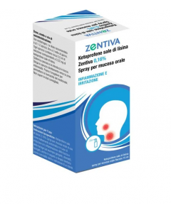 Ketoprofene Sale Di Lisina Zentiva Spray Mucosa Orale 15ml 0,16%