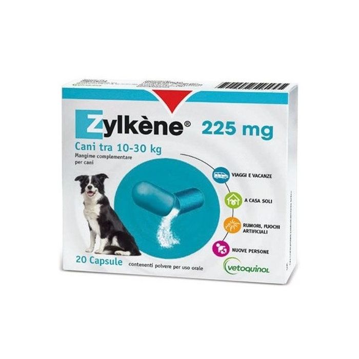 Vetoquinol Zylkene Cani Integratore Alimentare 20 Capsule 225 Mg